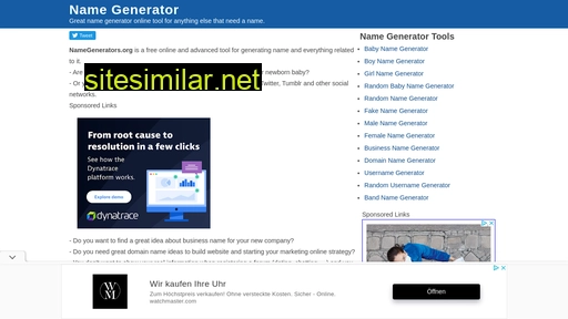 namegenerators.org alternative sites