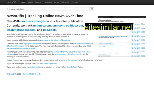 Newsdiffs similar sites