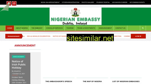 nigerianembassydublin.org alternative sites