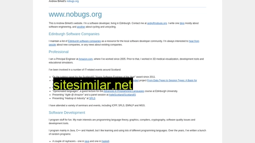 Nobugs similar sites