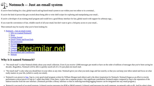 notmuchmail.org alternative sites
