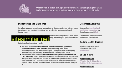 onionscan.org alternative sites