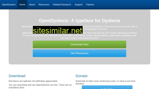 Opendyslexic similar sites