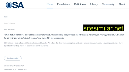 Opensecurityarchitecture similar sites