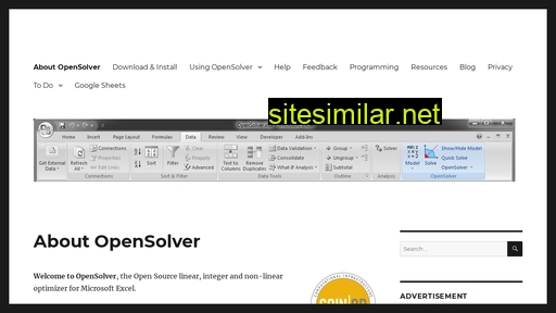 Opensolver similar sites