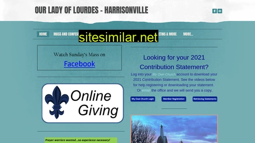 ourladyoflourdesharrisonville.org alternative sites