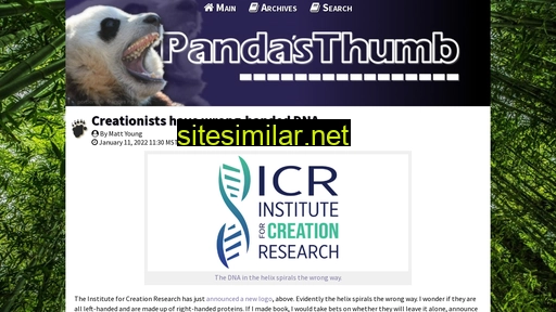 pandasthumb.org alternative sites