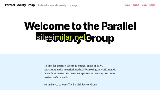 parallelsocietygroup.org alternative sites