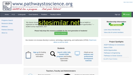 Pathwaystoscience similar sites