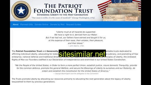 patriotfoundationtrust.org alternative sites