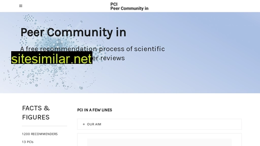 Peercommunityin similar sites