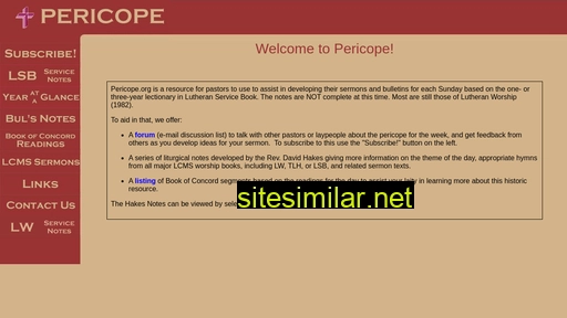 pericope.org alternative sites