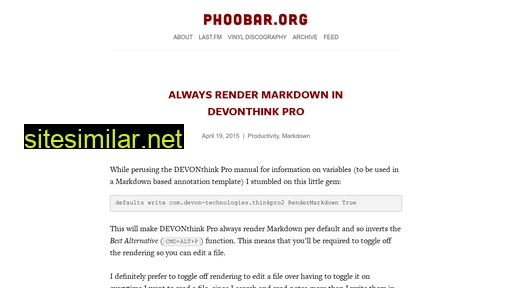 Phoobar similar sites