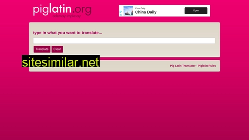 piglatin.org alternative sites