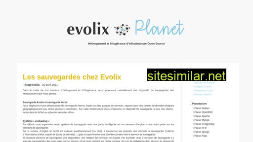 planet.evolix.org alternative sites