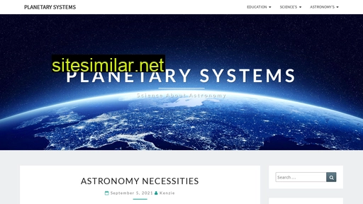 Planetarysystems similar sites