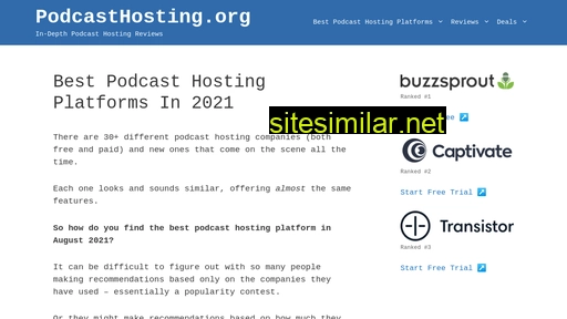 podcasthosting.org alternative sites