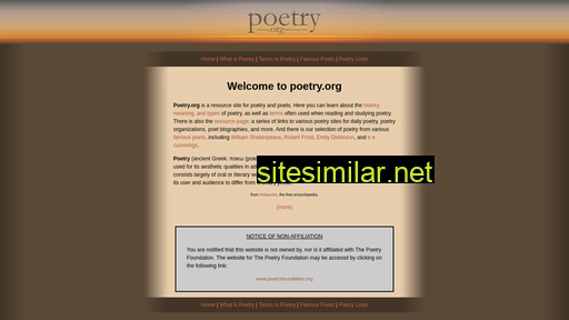 Poetry similar sites