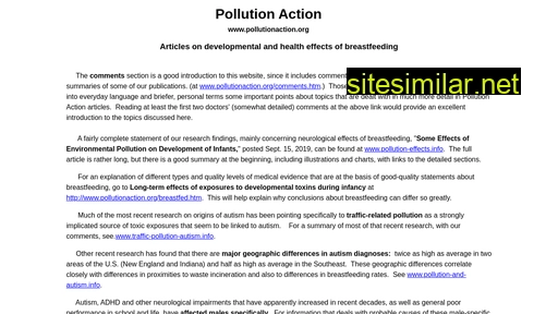 pollutionaction.org alternative sites