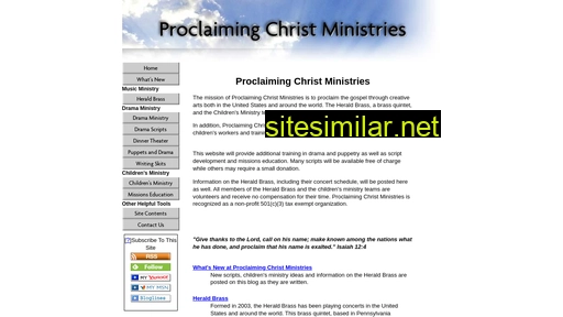 proclaiming-christ-ministries.org alternative sites