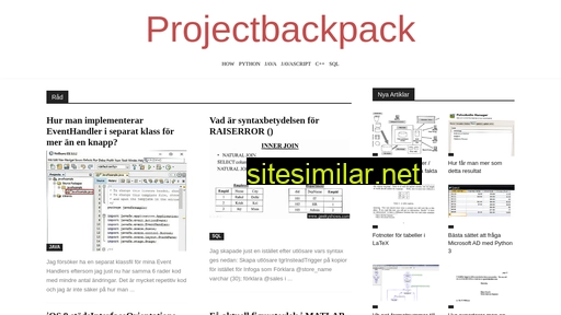 Projectbackpack similar sites