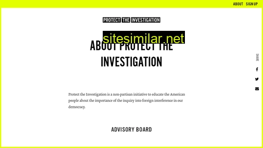 protecttheinvestigation.org alternative sites