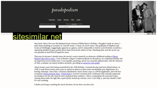 pseudopodium.org alternative sites