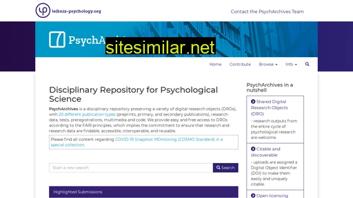 Psycharchives similar sites