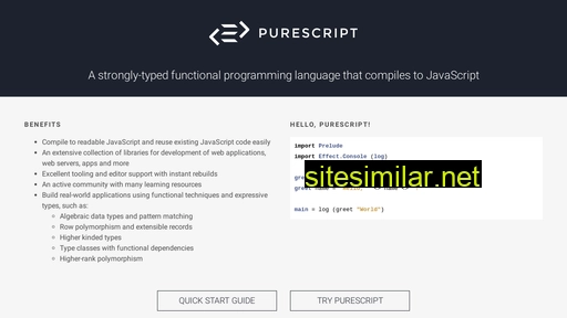 purescript.org alternative sites