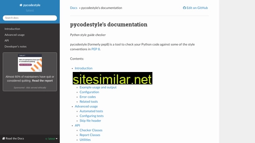 Pycodestyle similar sites