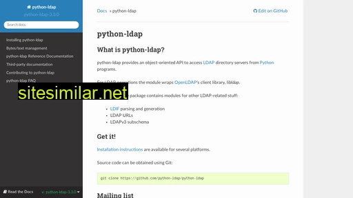 Python-ldap similar sites