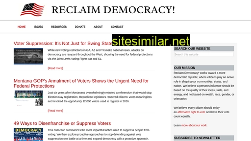 reclaimdemocracy.org alternative sites