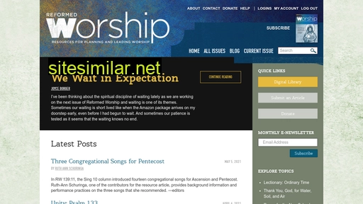 reformedworship.org alternative sites