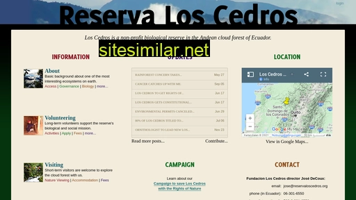 reservaloscedros.org alternative sites