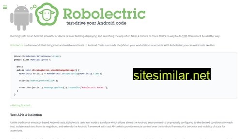 robolectric.org alternative sites