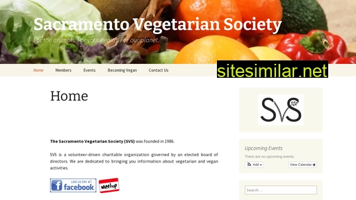 Sacramentovegetariansociety similar sites