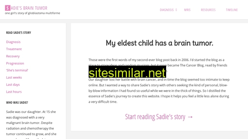 sadies-brain-tumor.org alternative sites