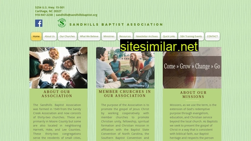 sandhillsbaptist.org alternative sites