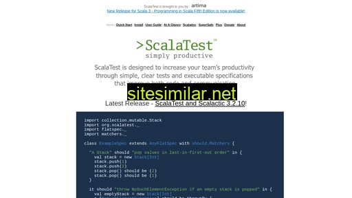 scalatest.org alternative sites