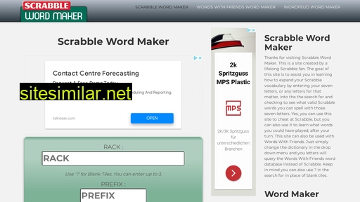 scrabblewordmaker.org alternative sites
