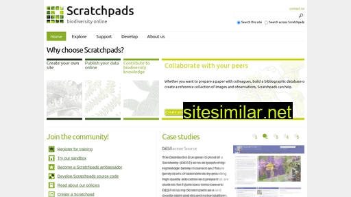 Scratchpads similar sites
