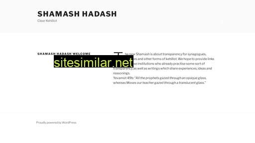 shamash.org alternative sites