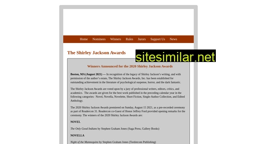 shirleyjacksonawards.org alternative sites