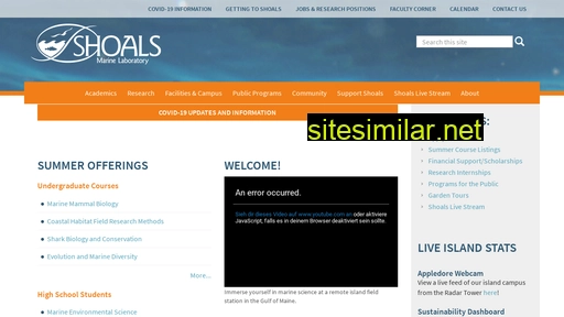 shoalsmarinelaboratory.org alternative sites