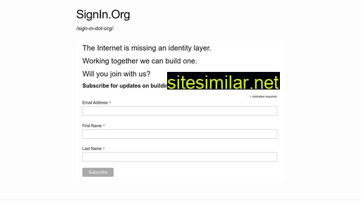 Signin similar sites