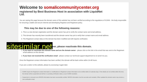 Somalicommunitycenter similar sites