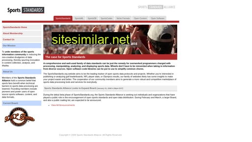 sportsstandards.org alternative sites