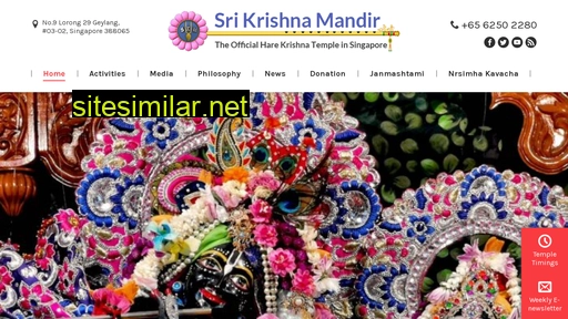 srikrishnamandir.org alternative sites