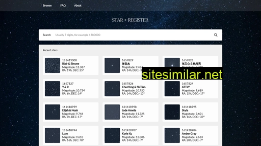 Star-register similar sites
