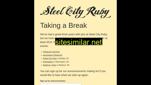 steelcityruby.org alternative sites